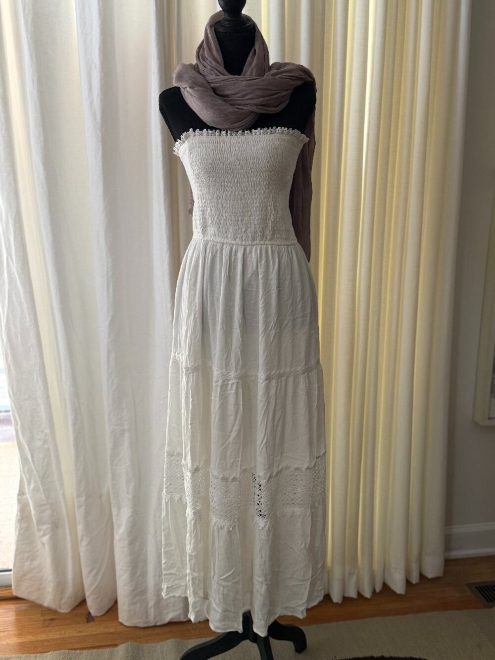 Strapless Cotton Boho Dress
